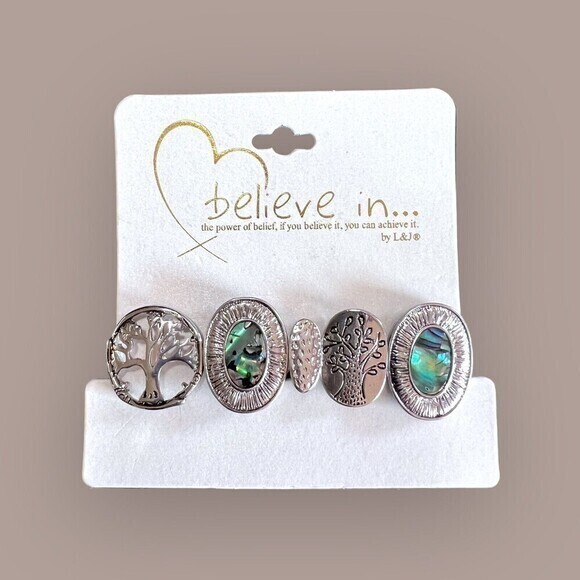 BELIEVE IN...BY L & J Stretch Bracelet Tree of life | Abalone Shell - Picture 3 of 10